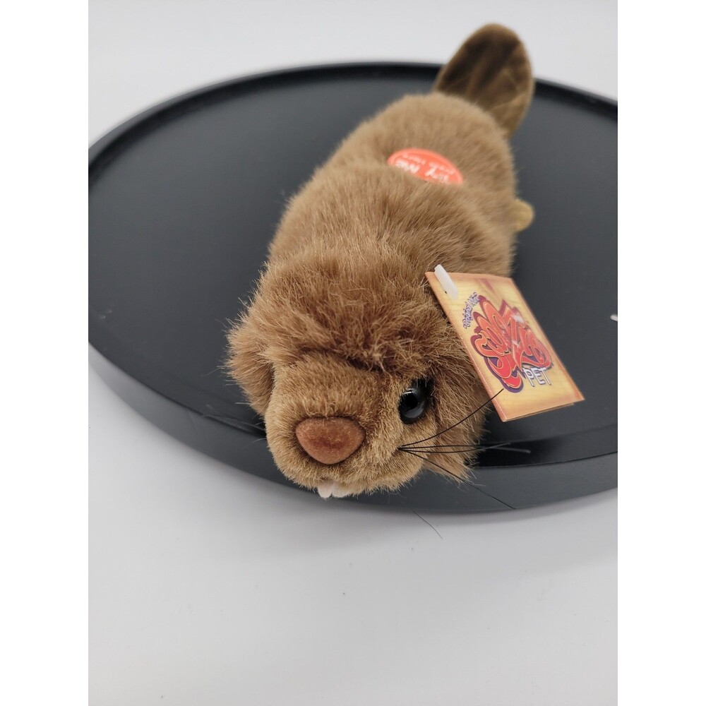 Vintage 2000 Scoozie Pet Mini Baby Otter Plush Brown 12" New with Tags Works